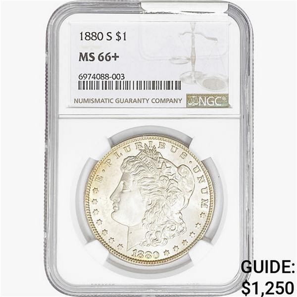 1880-S Morgan Silver Dollar NGC MS66+