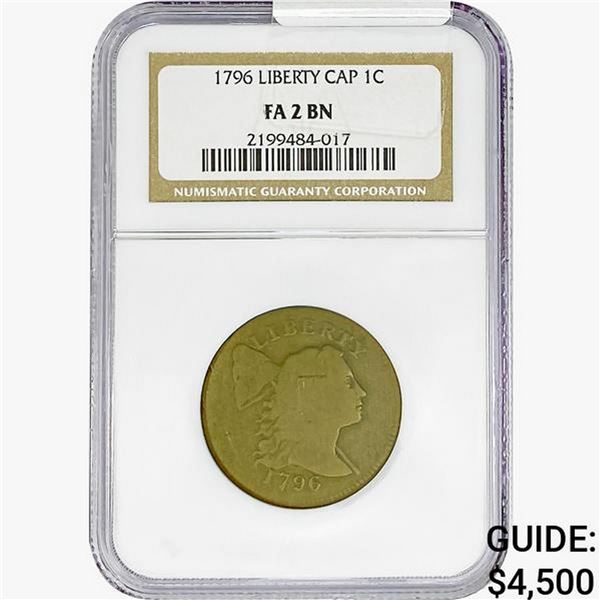 1796 Liberty Cap Large Cent NGC FA2 BN