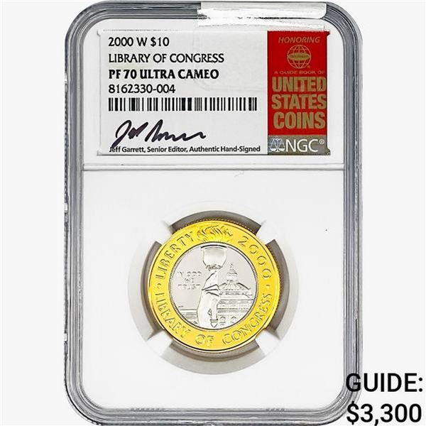 2000-W $10 Library of Congress NGC PF70 UC