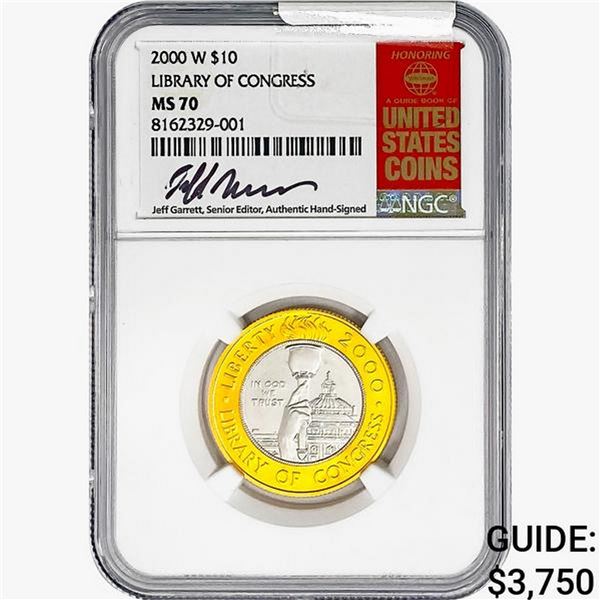 2000-W $10 Library of Congress NGC MS70