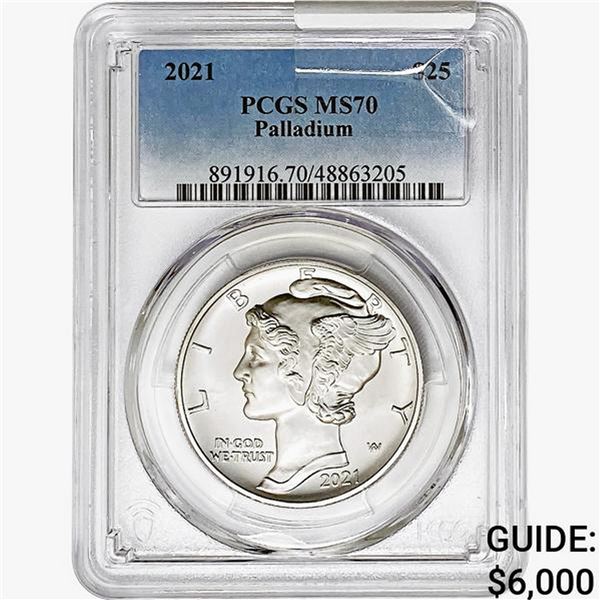 2021 1oz Pd$25 Eagle PCGS MS70