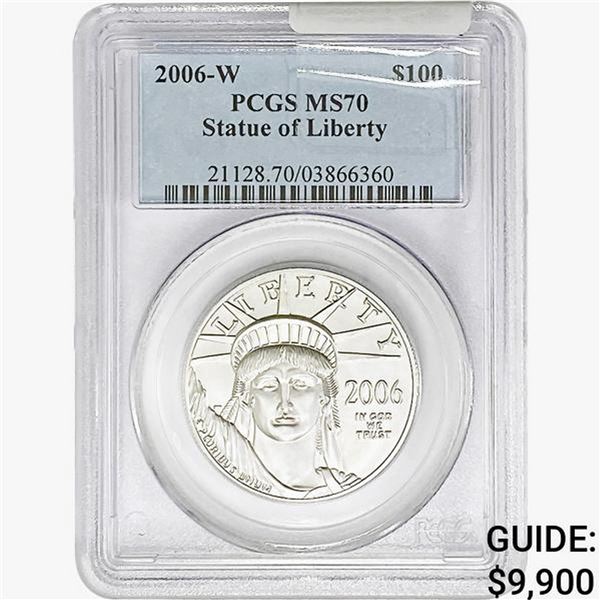 2006-W 1oz P$100-Statue of Liberty PCGS MS70