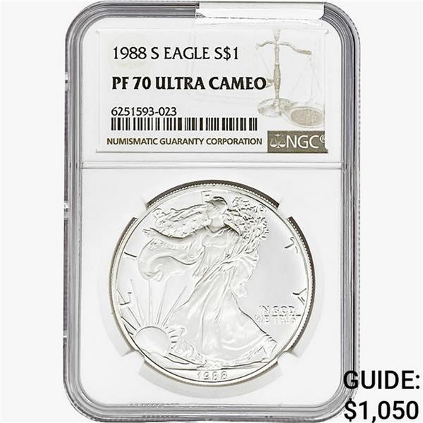 1988-S Silver Eagle NGC PF70 UC