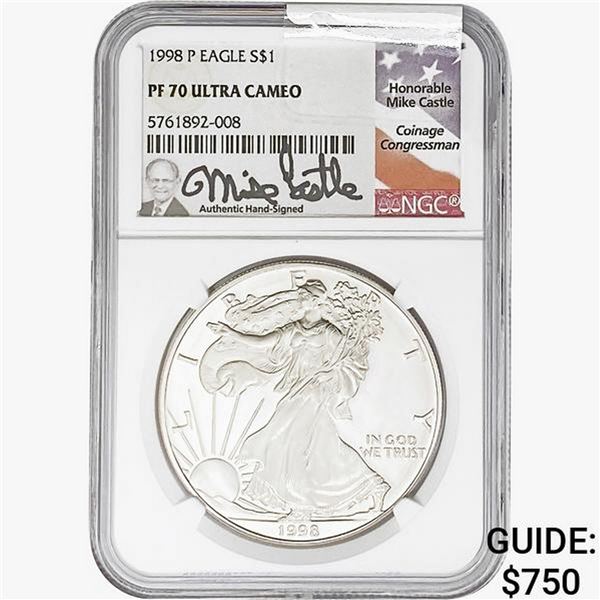 1998-P Silver Eagle NGC PF70 UC