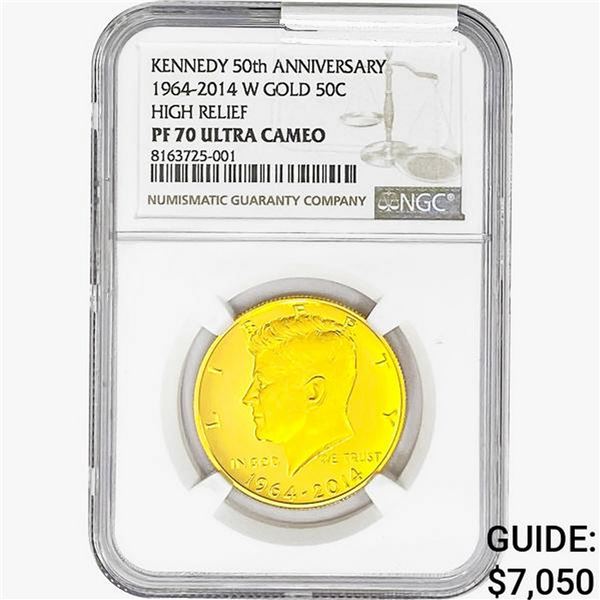 2014-W 3/4oz G50C Kennedy NGC PF70 UC HR