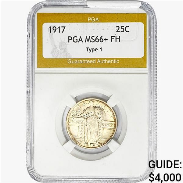 1917 Standing Liberty Quarter PGA MS66+ FH Type 1