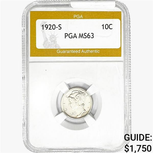 1920-S Mercury Silver Dime PGA MS63