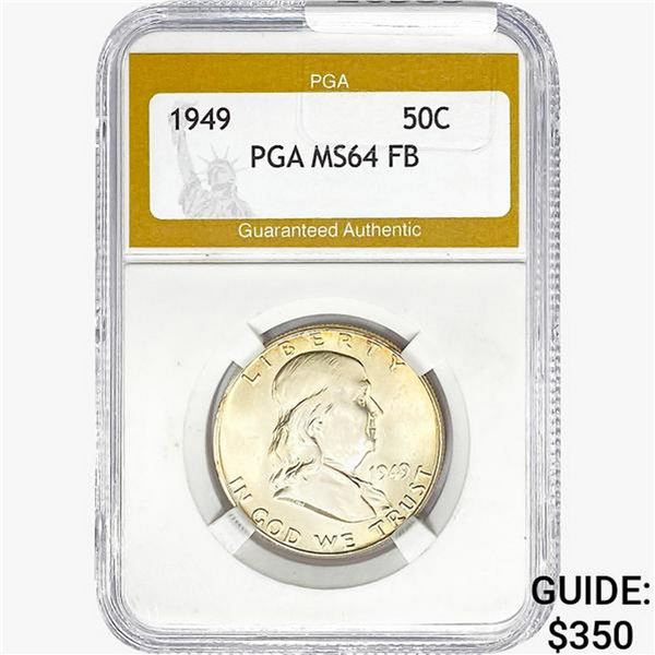 1949 Franklin Half Dollar PGA MS64 FB