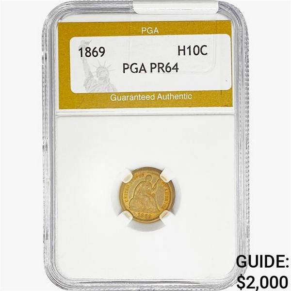 1869 Seated Liberty Half Dime PGA PR64