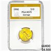 Image 1 : 1990 1/4oz $10 AGE PGA MS70