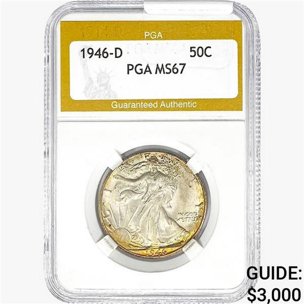 1946-D Walking Liberty Half Dollar PGA MS67