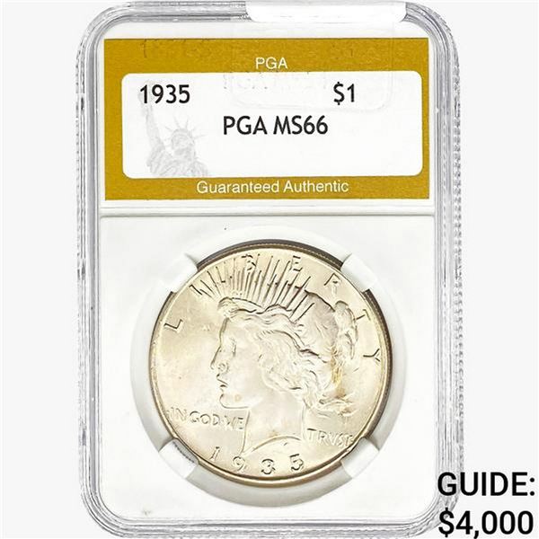 1935 Silver Peace Dollar PGA MS66
