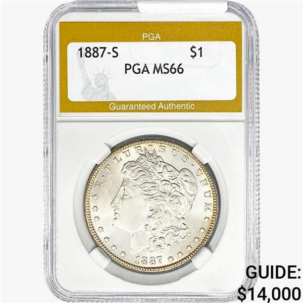 1887-S Morgan Silver Dollar PGA MS66