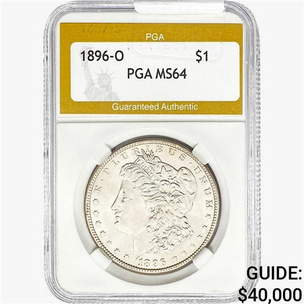 1896-O Morgan Silver Dollar PGA MS64
