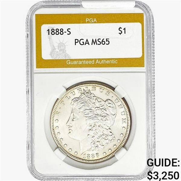 1888-S Morgan Silver Dollar PGA MS65