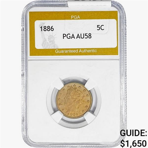 1886 Liberty Victory Nickel PGA AU58