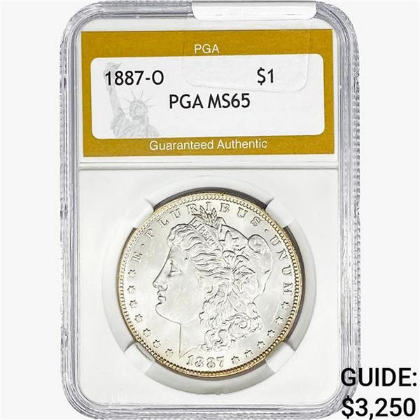 1887-O Morgan Silver Dollar PGA MS65