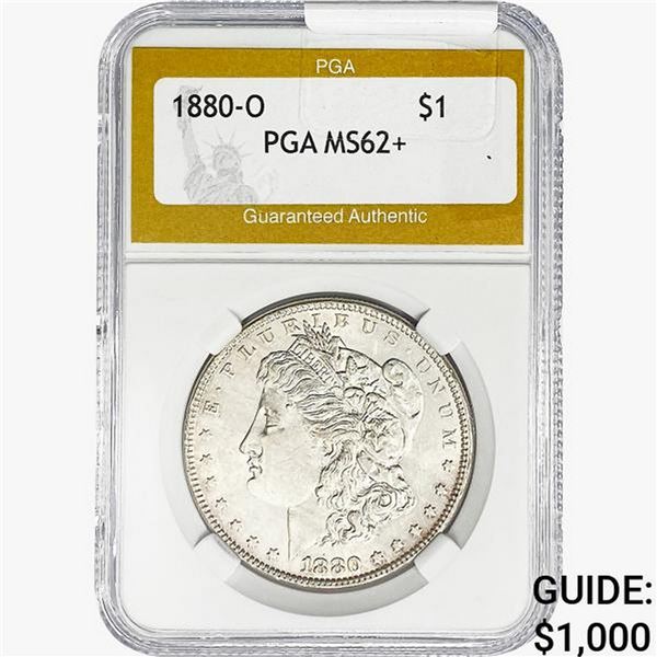 1880-O Morgan Silver Dollar PGA MS62+