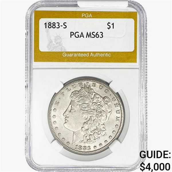1883-S Morgan Silver Dollar PGA MS63