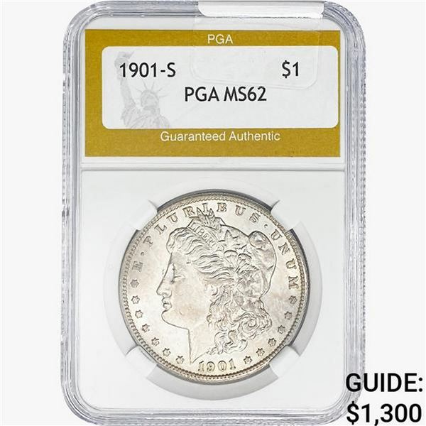 1901-S Morgan Silver Dollar PGA MS62
