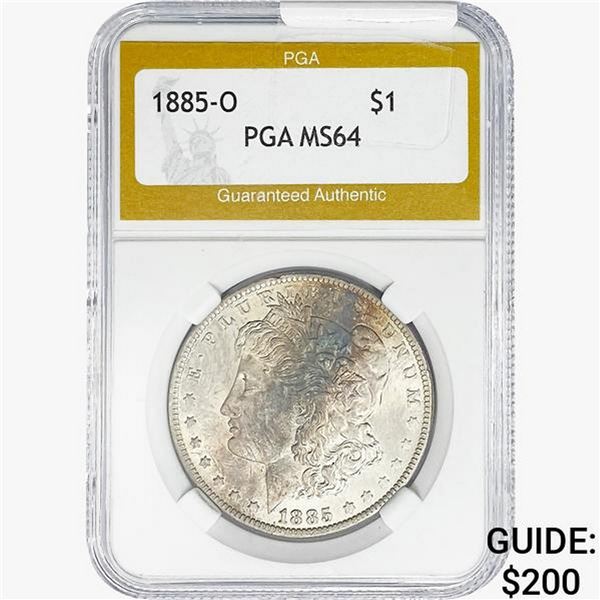 1885-O Morgan Silver Dollar PGA MS64