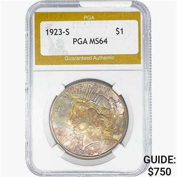 1923-S Silver Peace Dollar PGA MS64