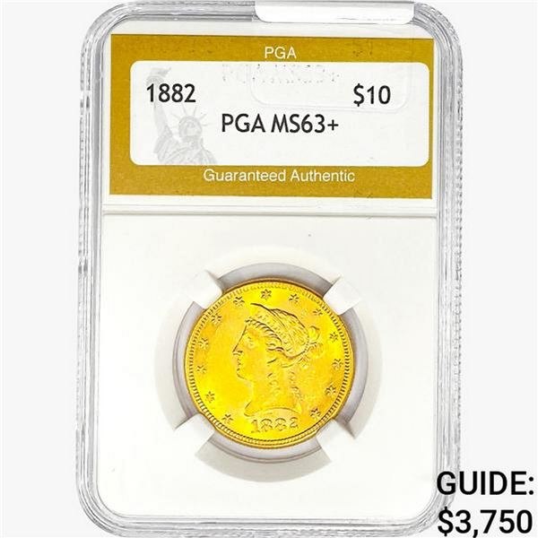 1882 $10 Gold Eagle PGA MS63+
