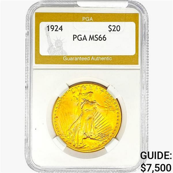 1924 $20 Gold Double Eagle PGA MS66