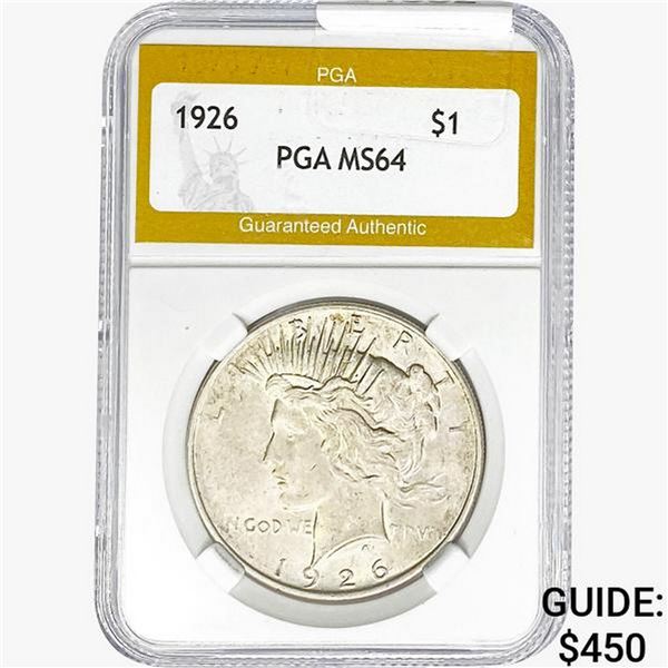 1926 Silver Peace Dollar PGA MS64