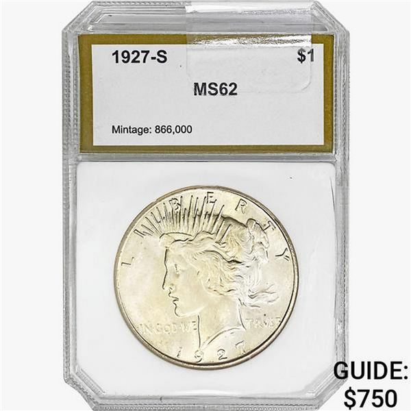 1927-S Silver Peace Dollar PCI MS62