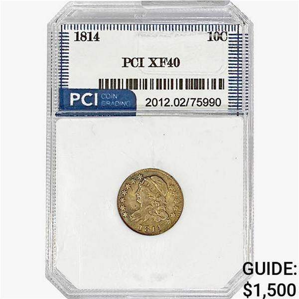 1814 Capped Bust Dime PCI XF40