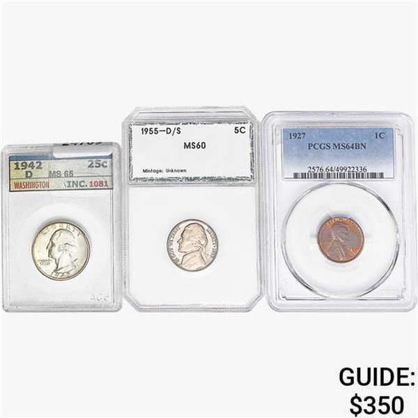 [3] 1927-1955 1C, 5C, 25C