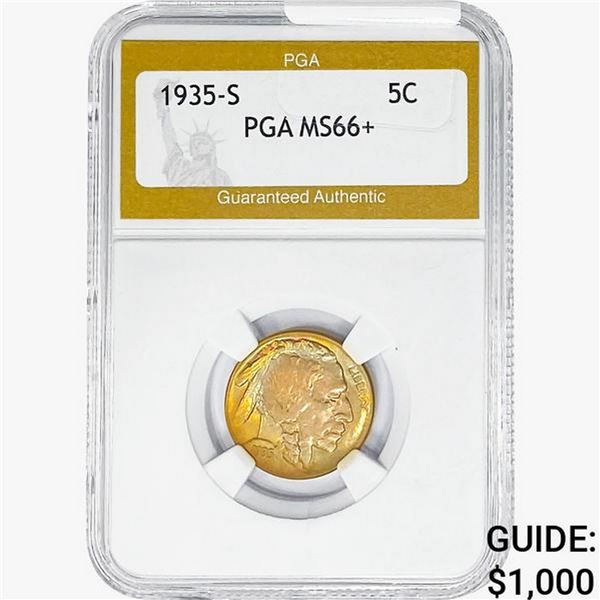 1935-S Buffalo Nickel PGA MS66+