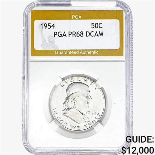 1954 Franklin Half Dollar PGA PR68 DCAM