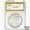 Image 1 : 1926-D Silver Peace Dollar PGA MS64