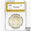 Image 1 : 1935 Silver Peace Dollar PGA MS64