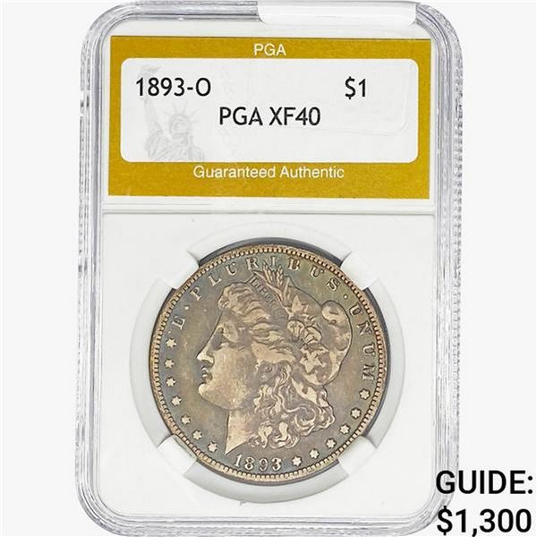 1893-O Morgan Silver Dollar PGA XF40