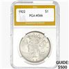 Image 1 : 1922 Silver Peace Dollar PGA MS66