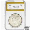Image 1 : 1927 Silver Peace Dollar PGA MS63