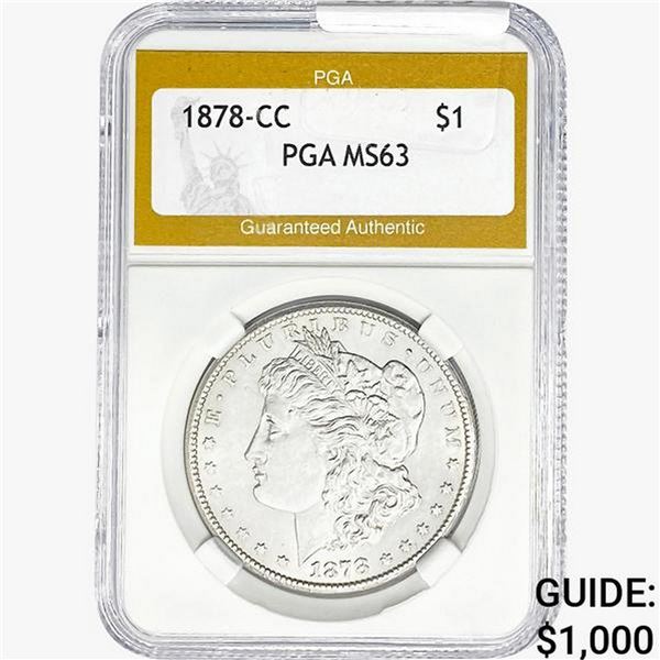 1878-CC Morgan Silver Dollar PGA MS63