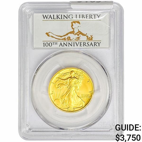2016-W 1/2oz Gold 50C Walking Liberty PCGS SP69