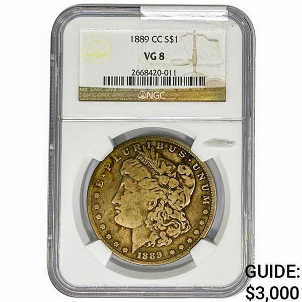 1889-CC Morgan Silver Dollar NGC VG8