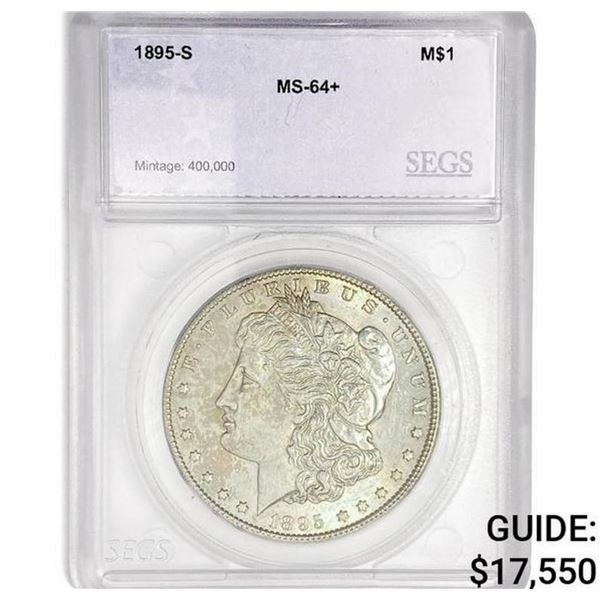 1895-S Morgan Silver Dollar SEGS MS64+