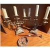 Image 1 : Beautiful & Elegant Brass Candelabras w/ Art Deco Ashtray & More
