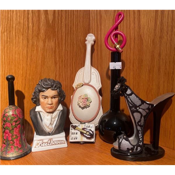 Beethovan Sculpture w/ Assorted Music Themed Collectables