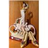 Image 1 : "The Angelica Collection" Lady Walking Her Bicycle 18T w/ Ceramic High Heeled Shoes