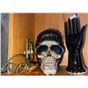 Image 2 : Elvis Skull Head Zombie Figurine Spiritual Hand Statue & More
