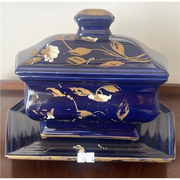 Bassano Made in Italy Art Deco Navy Blue w/ Gold