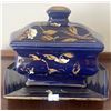 Image 1 : Bassano Made in Italy Art Deco Navy Blue w/ Gold