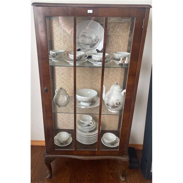 Antique China Cabinet 25x11x44* Contents Not Included